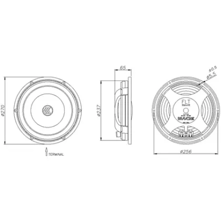 SUBWOOFER BRAVOX FLT10-D4 10" 180W RMS - Image 3