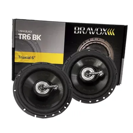 PAR ALTO-FALANTE TRIAXIAL BRAVOX 6 TR6BK 160W RMS