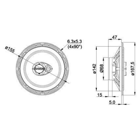 PAR ALTO-FALANTE TRIAXIAL BRAVOX 6 TR6P 140W RMS - Image 3
