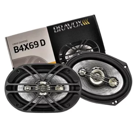 PAR ALTO-FALANTE QUADRIAXIAL 6X9" BRAVOX B4X69D 300W RMS