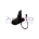 AN109 – Antena de Teto Traseira Shark Amplificada GM/VW – Black Piano – Conector Raku