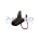 AN112 – Antena de Teto Traseira Shark Amplificada VW – Preto Fosco – Conector RAKU