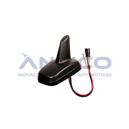 AN112 – Antena de Teto Traseira Shark Amplificada VW – Preto Fosco – Conector RAKU
