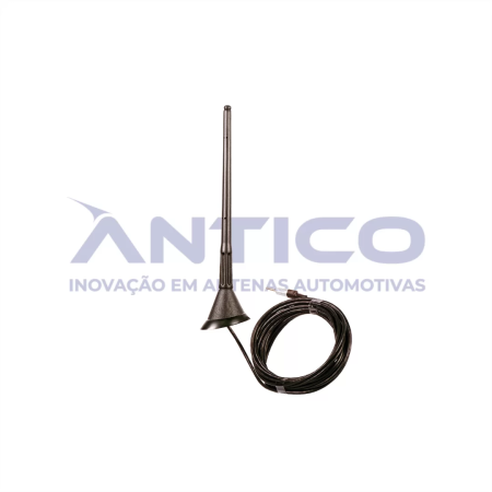 AN123 – Antena de Teto Traseira GM – Haste MegaFlex – Cabo Longo Conector PlugDin 4,00 m