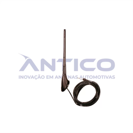 AN124 – Antena de Teto Dianteira GM – Haste MegaFlex – Cabo Longo Conector PlugDin (3m)