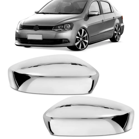 APLIQUE CROMADO RETROVISOR S/PISCA LD - FOX 10/20 GOL G6 G7 G8 12/21 SAVEIRO G5 G6 G7 09/21 UP!14/21 VOYAGE G6 G7 13/21