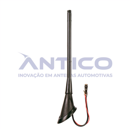 AN062 – Antena de Teto Amplificada Traseira VW – Haste MegaFlex – Conector RAKU – Extensão RAST 3,80m