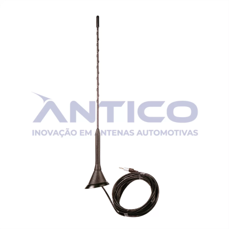 AN127 – Antena de Teto Traseira GM – Haste Longa Espiral – Cabo Longo Conector PlugDin 4,00 m