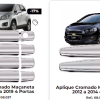 APLIQUE DE MACANETA 4P - AGILE10/14 CAPTIVA 08/16 / CRUZE 12/16 / S10 12/21 / SONIC 12/164/ TRACKER 13/19 / VECTRA 06/11 - Imagem 2