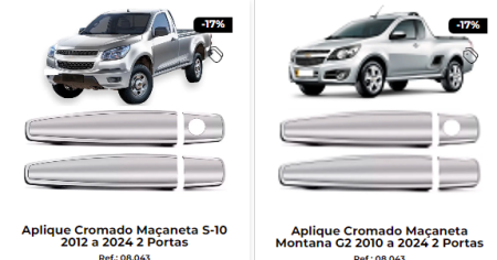 APLIQUE DE MACANETA 2P - MONTANA G2 10/21 / S-10 12/21