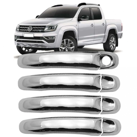 Aplique Cromado Maçaneta Amarok 2010 a 2024 4 Portas