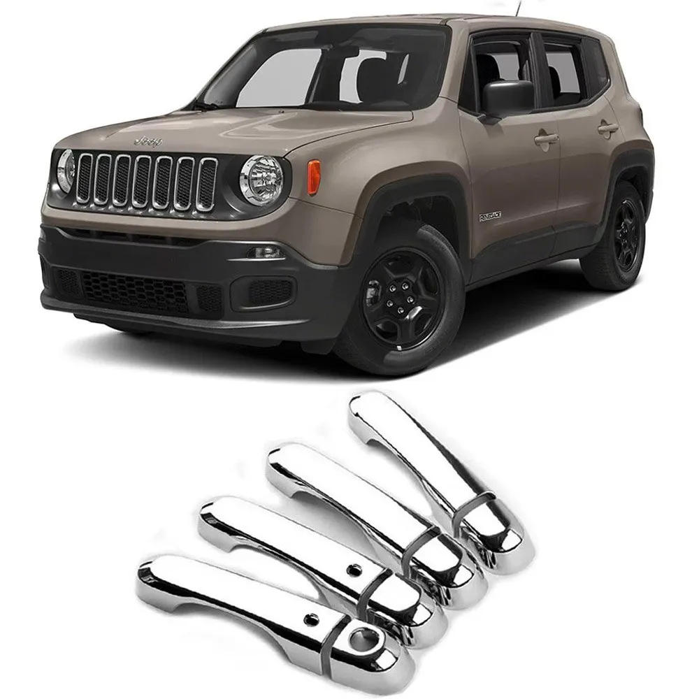 Aplique Cromado Maçaneta Renegade 2015 a 2024 4 Portas com Keyless