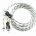 Cabo RCA Injetado 4mm 1m Preto/Prata Svart