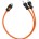 CABO RCA LARANJA FLEXIVEL Y 2M/1F KX3