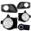KIT FAROL DE MILHA ONIX LT/PRISMA 17/19 MOLDURA PRETA SUITS