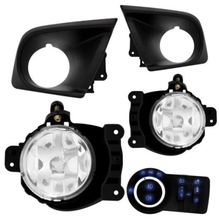 KIT FAROL DE MILHA ONIX JOY 15/16 MOLDURA PRETA SUITS