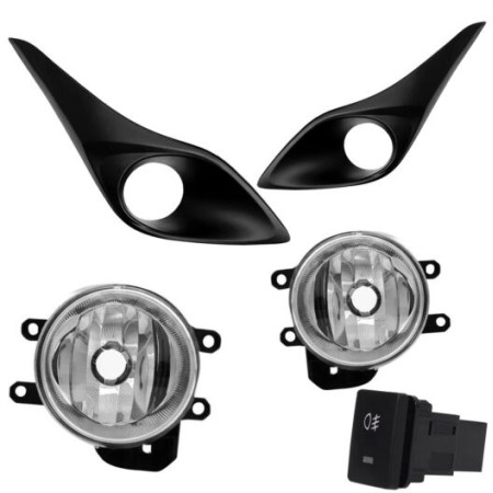 KIT FAROL DE MILHA YARIS 2018 MOLDURA PRETA SUITS