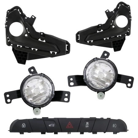 KIT FAROL DE MILHA ONIX 20/22 MOLDURA PRETA SUITS