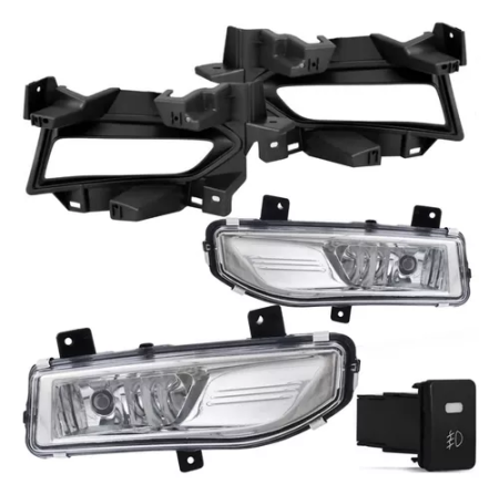 KIT FAROL DE MILHA VERSA 11/14 MOLDURA PRETA SUITS