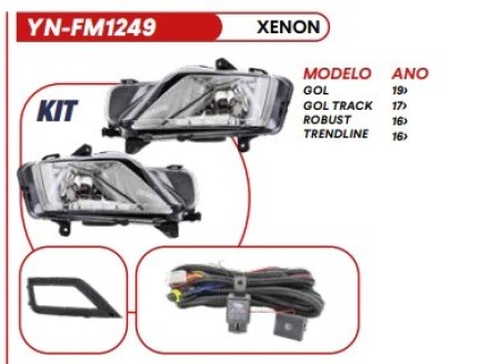 FAROL DE MILHA VW GOL G7/G8 2017 C/ GRADE CINOY