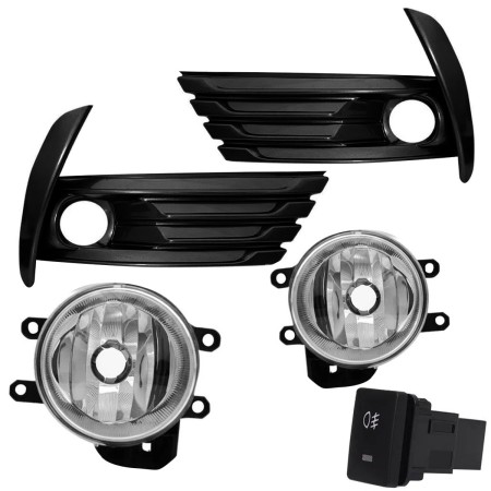 KIT FAROL DE MILHA COROLLA 17/18 MOLDURA PRETA SUITS