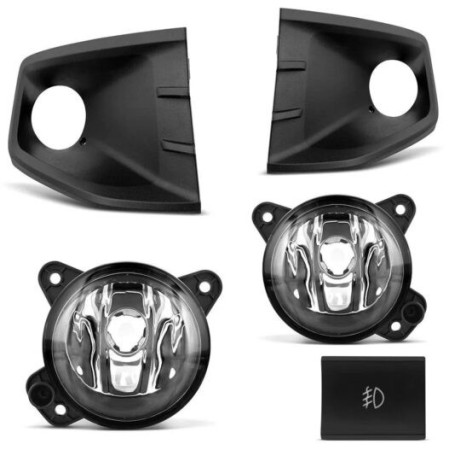KIT FAROL DE MILHA SAVEIRO G6 MOLDURA PRETA SUITS
