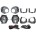 SL-090710U KIT FAROL DE MILHA FIAT PALIO 08 09/SIENA 10-11 G4 ARO CR BT MOD UNIV SHOCKLIGHT