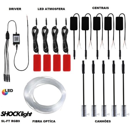 KIT LED RGB+ATMOSFERICO 9X1 SHOCKLIGHT