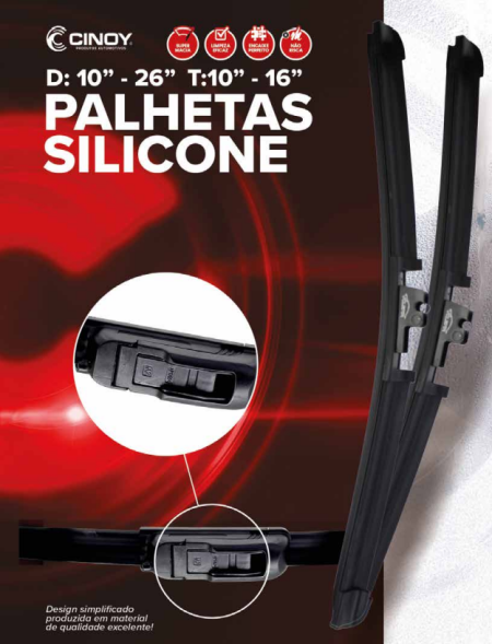 PALHETA SILICONE 10'' A 26'' CINOY