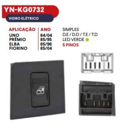 INTER VIDRO CINOY DIREITO FIAT UNO 84/01. PREMIO 84/9