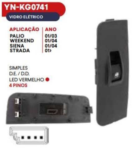 INTER VIDRO CINOY FIAT SIMPLES DIR PALIO/SIENA/STRADA 04/12