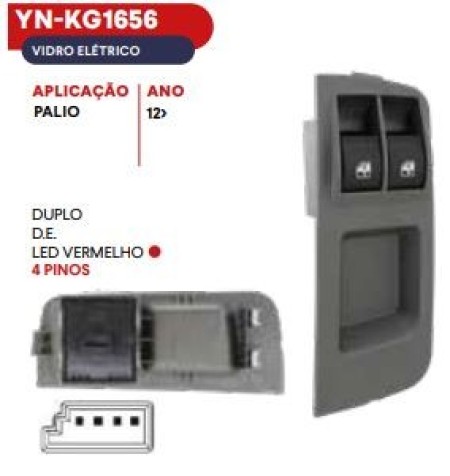 INTER VIDRO CINOY FIAT PALIO ATT/ GRAN SIENA DUPLO DIANT ESQ GRAFITE