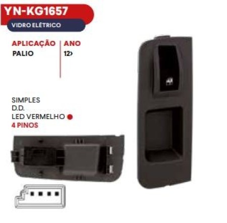 INTER VIDRO CINOY FIAT PALIO ATT/GRAN SIENA SIMPLES DIANT DIREITO CINZA