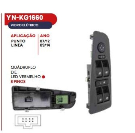 INTER VIDRO CINOY FIAT QUADRUPLO DIANT ESQ AJUSTE RETROVISOR