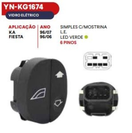 INTER VIDRO CINOY SIMPLES DIANT DIR 1996- 2006 FIESTA - Imagem 2